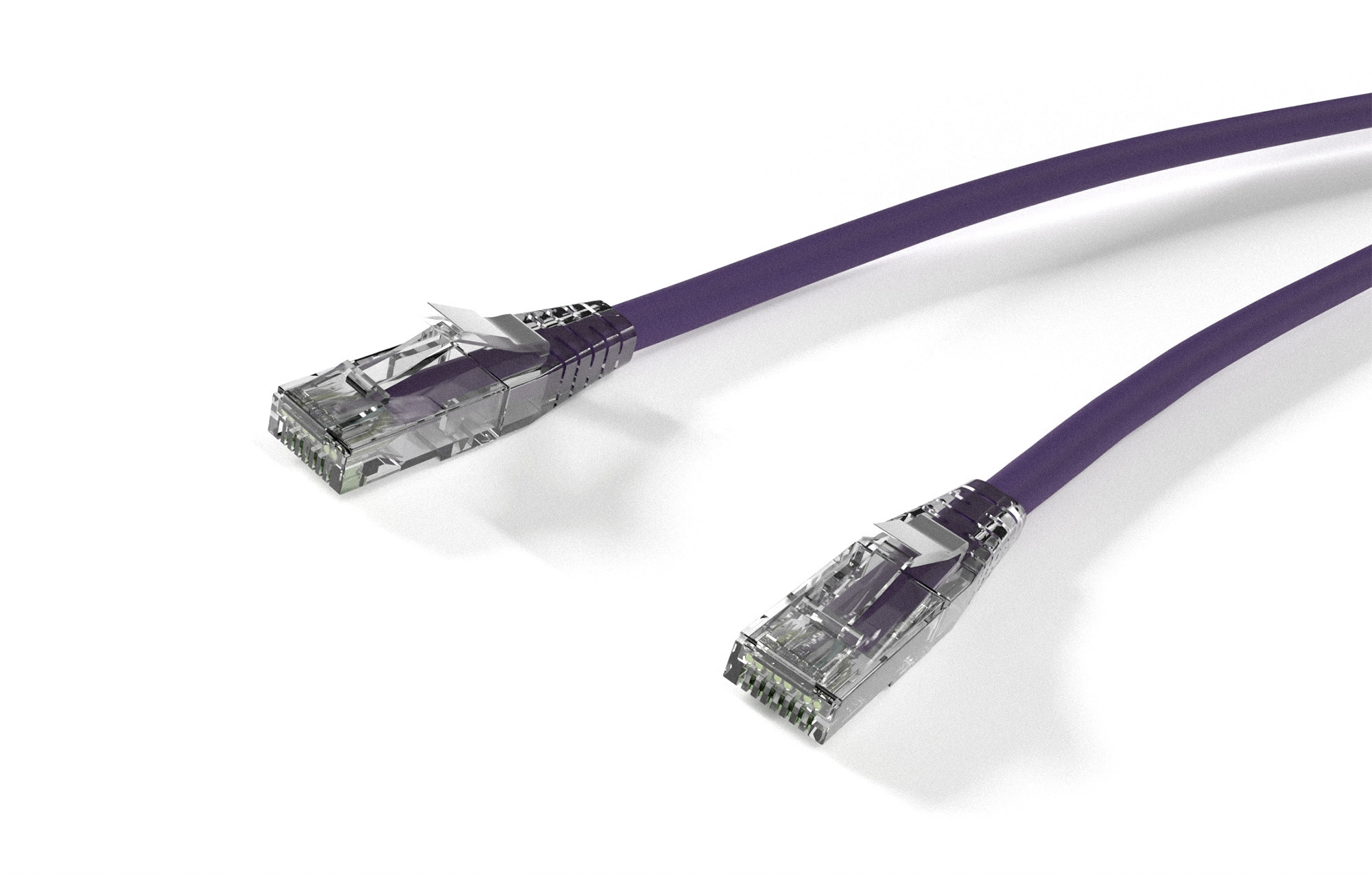 Cat 6 UTP Patch Cable with Clear Boot Purple - Image 2
