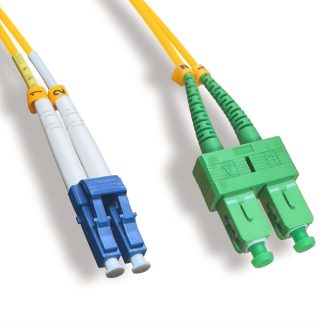 OS2 Duplex Single-Mode LC/UPC to SC/APC 9 /125 Fiber Optic Cable