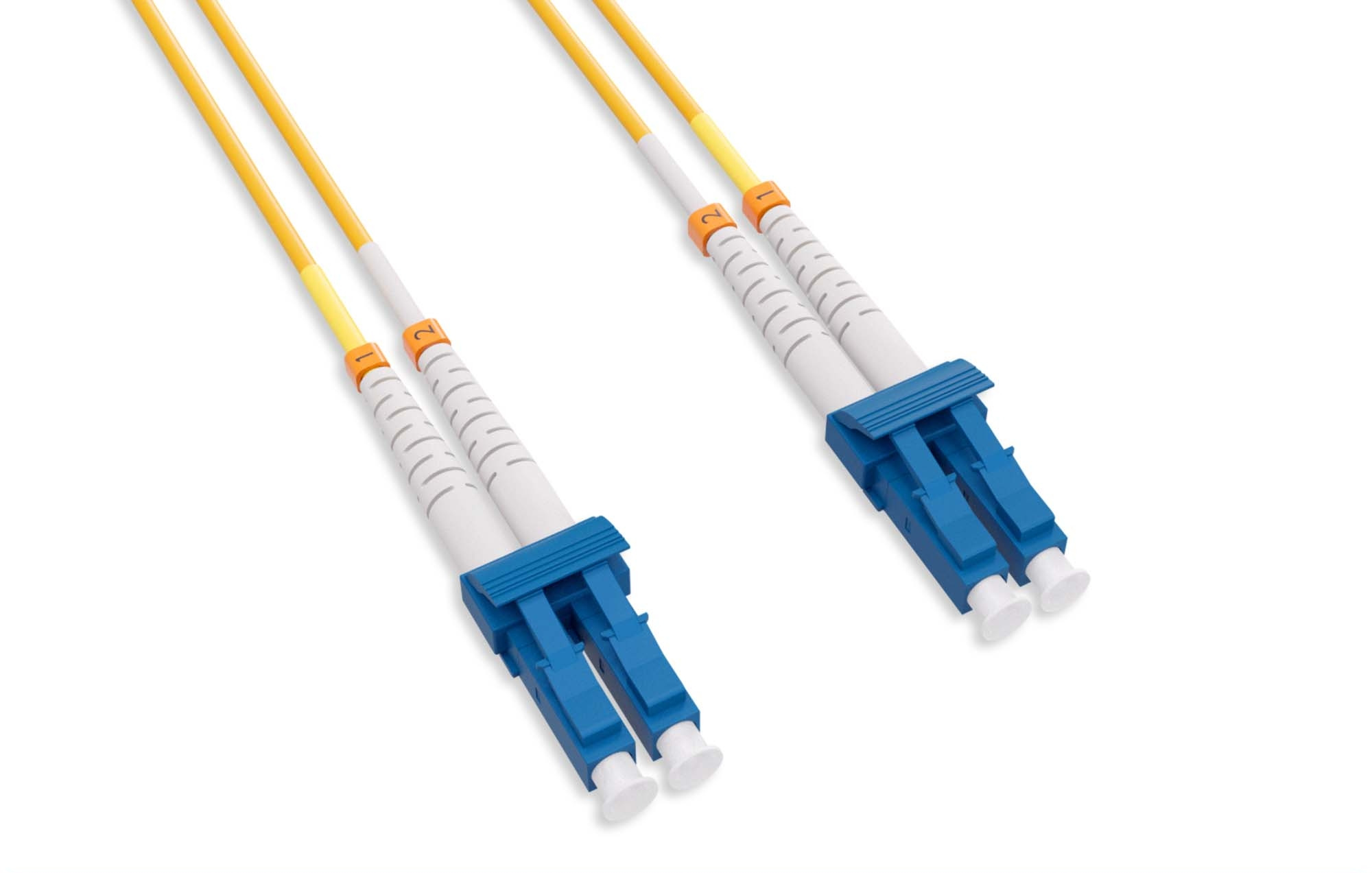 OS2 Short Boot 9/125 LC/LC UPC Duplex Single Mode Fiber Optic Cable