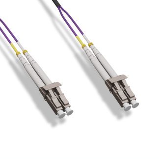 OM4 Standard LC/LC 10G Violet Duplex Multi-Mode Fiber Cable