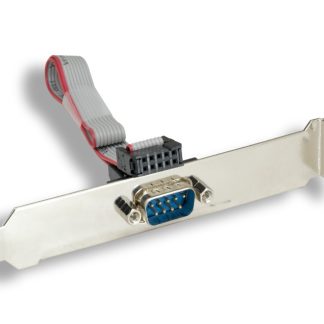 DB9 M to IDC10 F Serial Port Everex Cable with Bracket