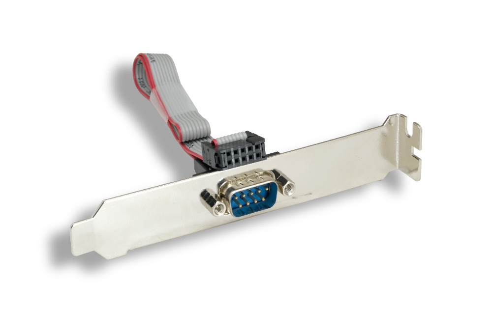 DB9 M to IDC10 F Serial Port Everex Cable with Bracket