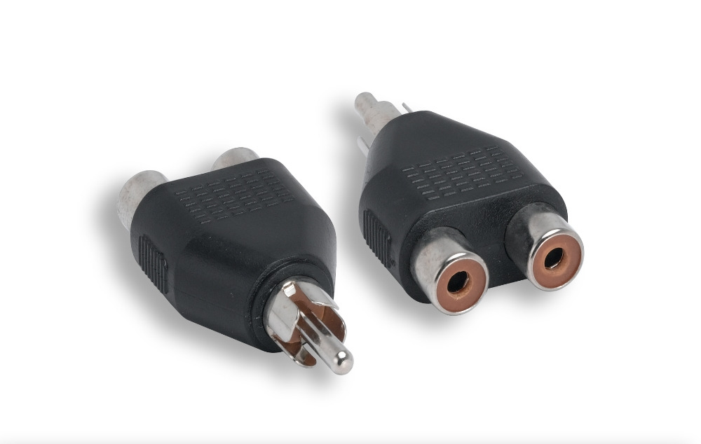 RCA M To RCA F x 2 Y Adapter