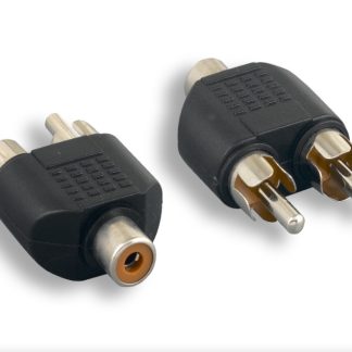 RCA F To RCA M x 2 Y Adapter