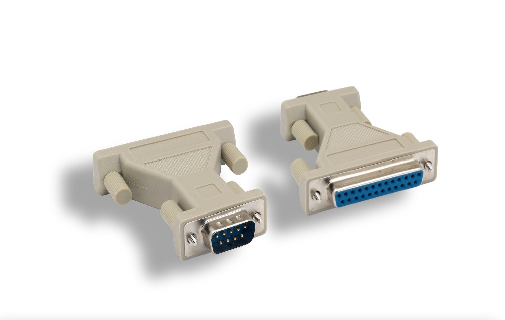 DB9 M to DB25 F Molded AT Modem Adapter