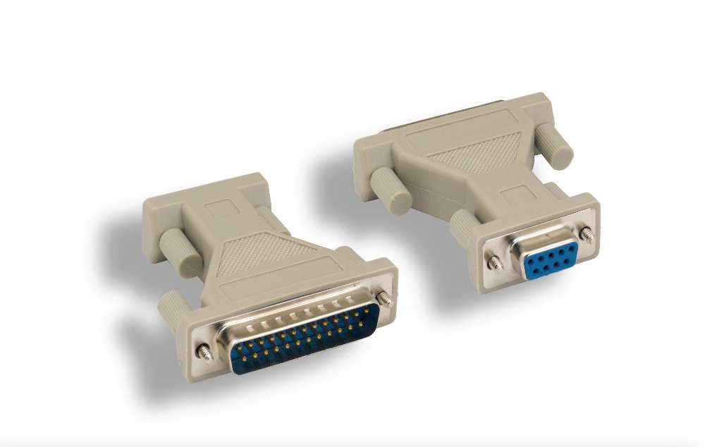 DB9 F to DB25 M Molded AT Modem Adapter