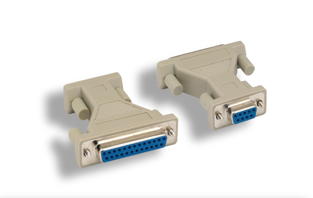 DB9 F to DB25 F Molded AT Modem Adapter