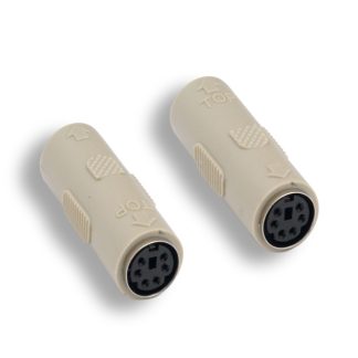MDIN 6 F to MDIN 6 F Molded Gender Changer