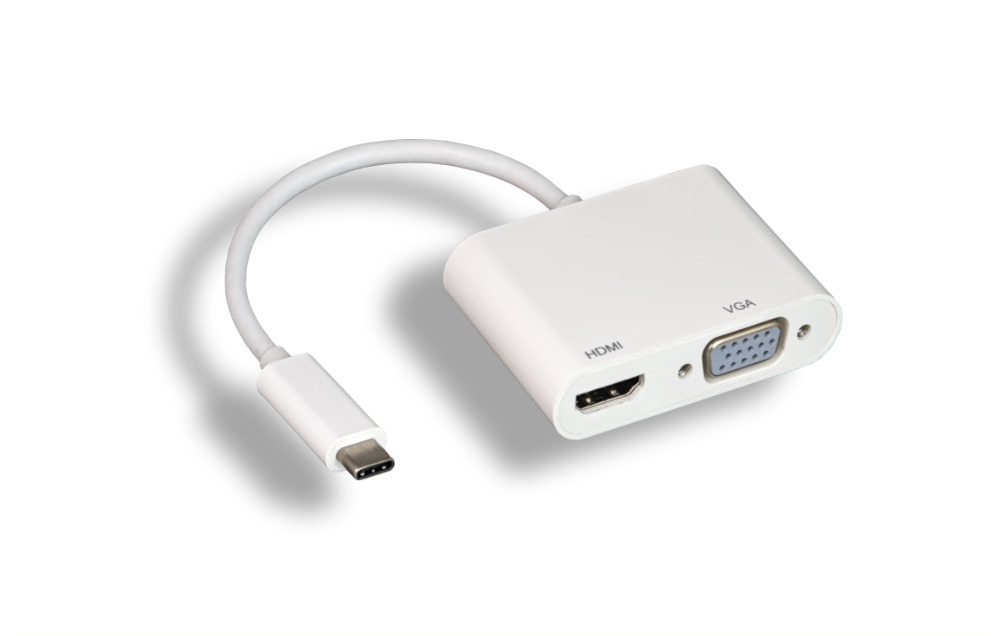 USB 3.1 Type C to HDMI + VGA Adapter