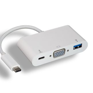 USB 3.1 Type C to USB 3.0 / VGA / Type C Charging Adapter