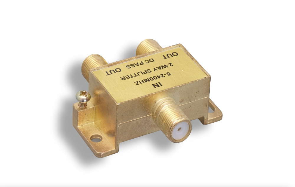 F-Type 2-Way Coaxial Cable Splitter