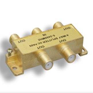 F-Type 4-Way Coaxial Cable Splitter