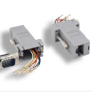 Gray DB9 Male to RJ-45 Modular Adapter