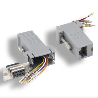 Gray DB9 Female to RJ-45 Modular Adapter