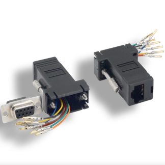 Black DB9 Female to RJ-45 Modular Adapter