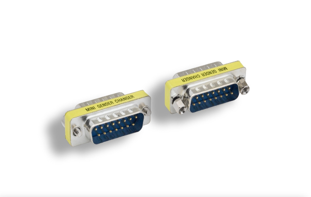 DB15 M to DB15 M Mini Gender Changer