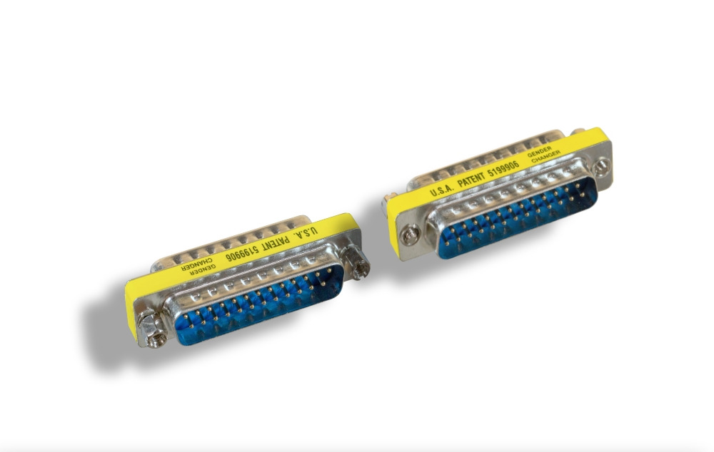 DB25 M to DB25 M Mini Gender Changer