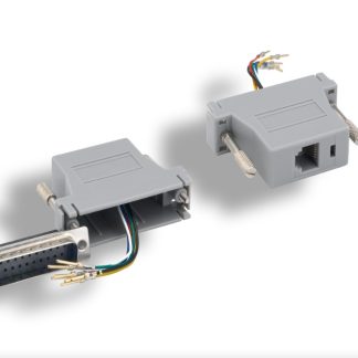 Gray DB25 Male to RJ-12 Modular Adapter