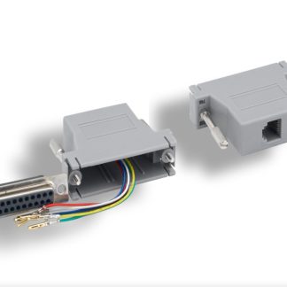 Gray DB25 Female to RJ-12 Modular Adapter