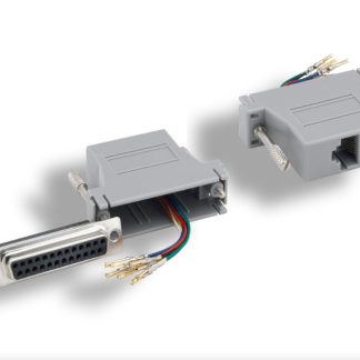 Gray DB25 Female to RJ-45 Modular Adapter