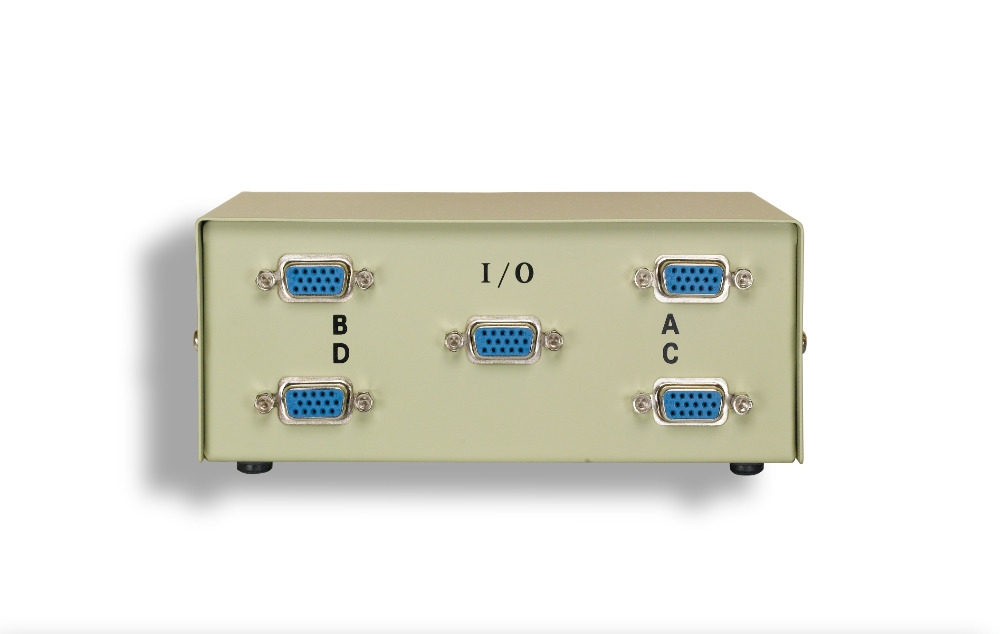 4-Way HD15 VGA Manual Data Switch