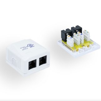 2-Port Cat. 6 Surface Mount Box