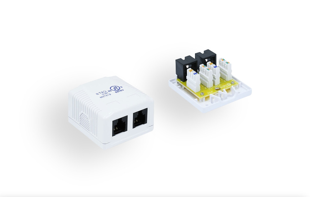 2-Port Cat. 6 Surface Mount Box