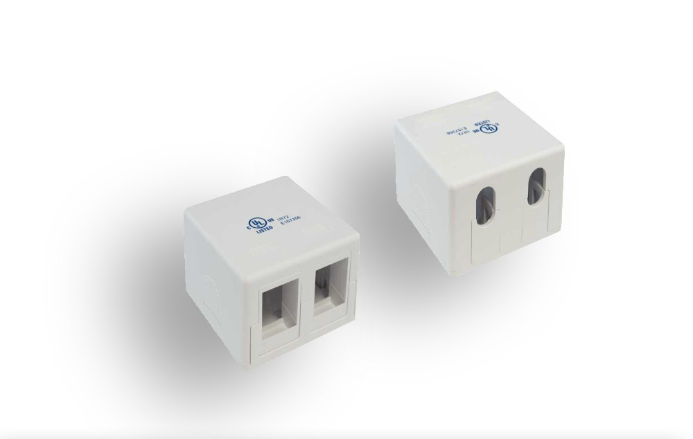 2-Port RJ-45 Surface Mount Box