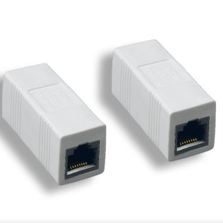White Cat. 5e Modular Inline Coupler