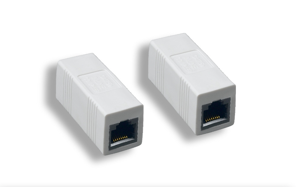White Cat. 5e Modular Inline Coupler