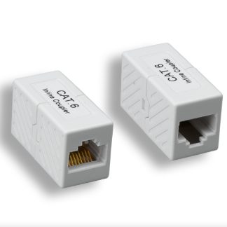 White Cat. 6 Modular Inline Coupler