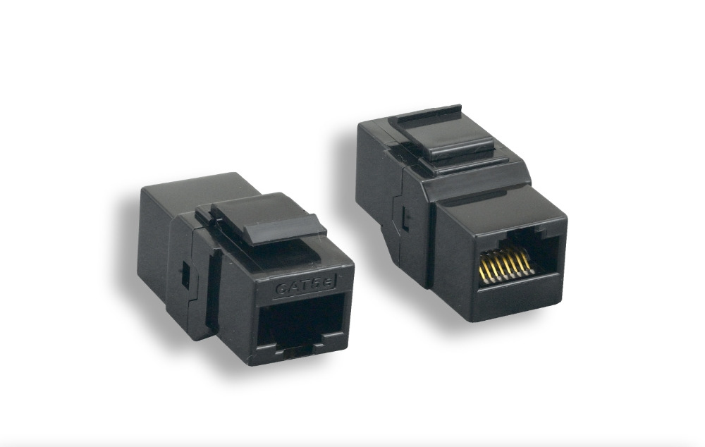 Black Cat. 5e Inline Coupler Keystone Jack