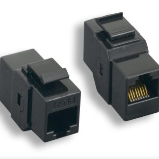 Black Cat. 6 Inline Coupler Keystone Jack