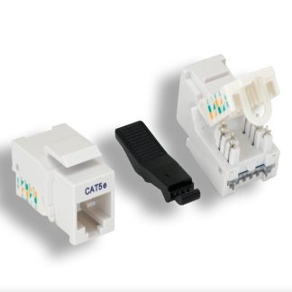 White Cat. 5e Tool-less Keystone Jack
