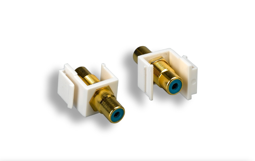 Blue RCA F/F Keystone Insert Module