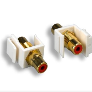 Red RCA F/F Keystone Insert Module