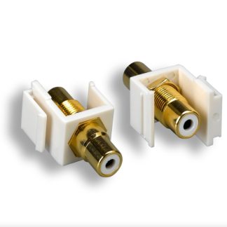 White RCA F/F Keystone Insert Module