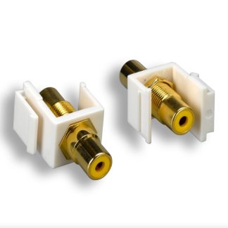 Yellow RCA F/F Keystone Insert Module