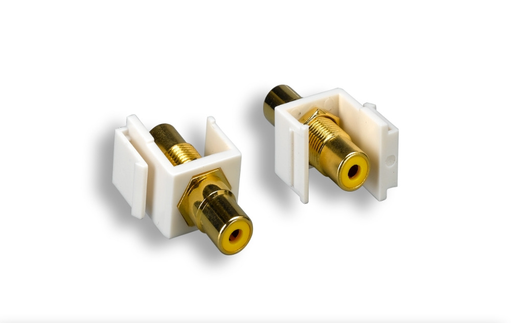Yellow RCA F/F Keystone Insert Module