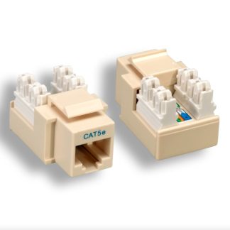 Ivory Cat. 5e Punch Down Keystone Jack