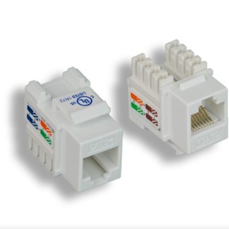 White Cat. 5e Punch Down Keystone Jack