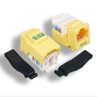 Yellow Cat. 6 Tool-less Keystone Jack