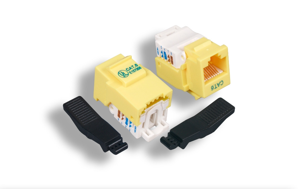 Yellow Cat. 6 Tool-less Keystone Jack