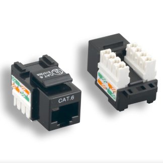 Black Cat. 6 Punch Down Keystone Jack