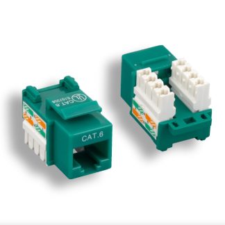Green Cat. 6 Punch Down Keystone Jack