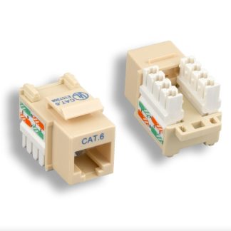 Ivory Cat. 6 Punch Down Keystone Jack