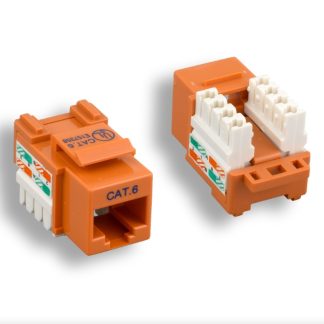 Orange Cat. 6 Punch Down Keystone Jack