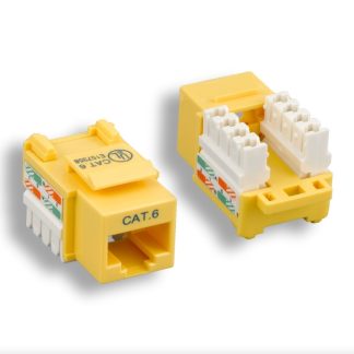 Yellow Cat. 6 Punch Down Keystone Jack