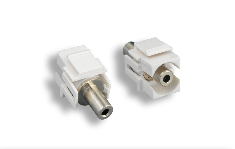 3.5mm Stereo F/F Recessed Keystone Insert Module