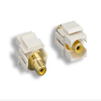 Yellow RCA F/F Recessed Keystone Insert Module